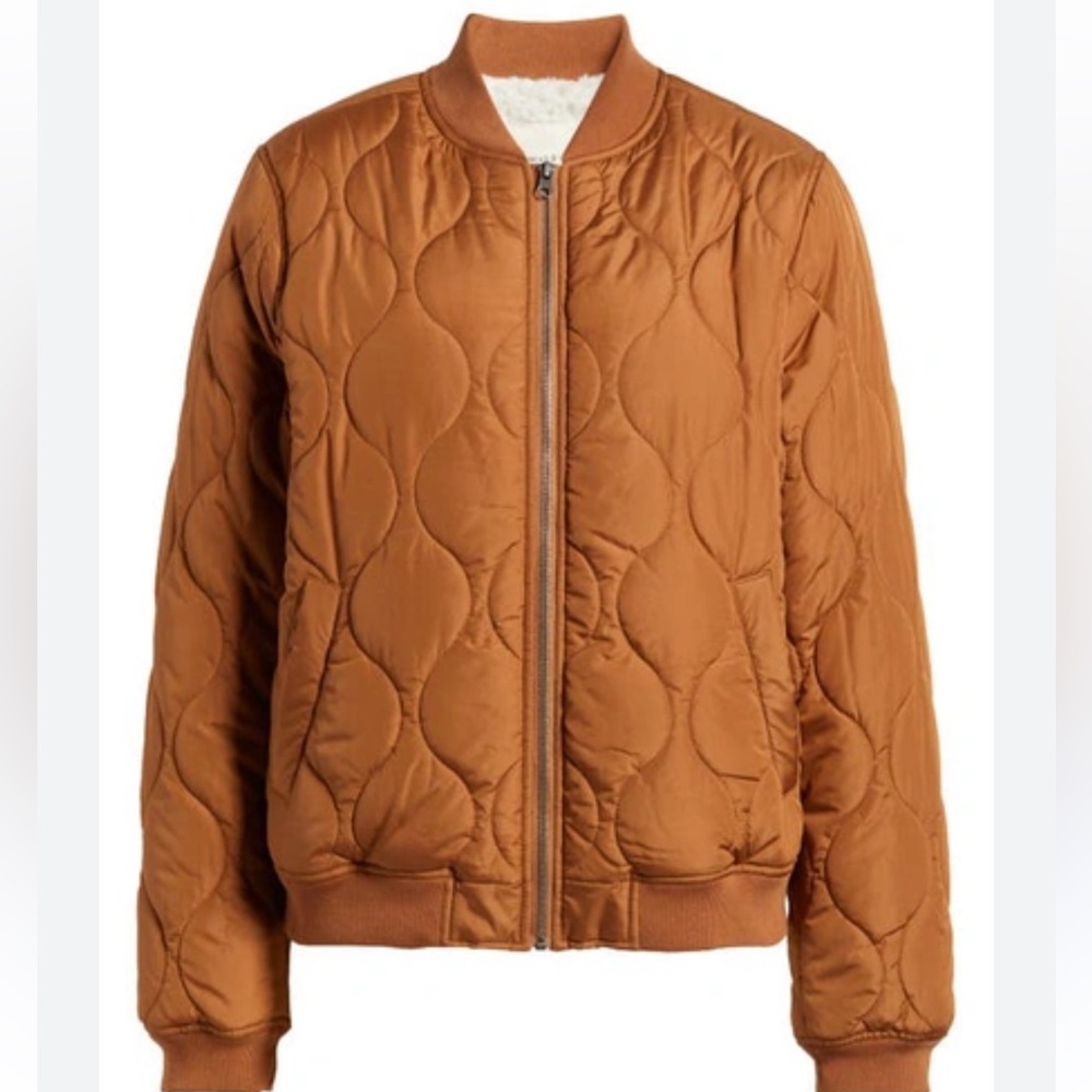 Thread and Supply faux shearling lined jacket